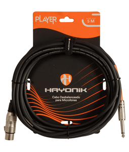 Cabo 5m P/ Microfone Balanceado Xlr Fmea P10 Macho Hayonik