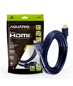 Cabo Hdmi 2.1 8k Hdtv 3m Blindado PS5 Xbox Notebook Projetor Aqurio