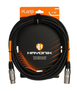 Cabo Microfone 5 Metros Balanceado Xlr (F) Xlr (M) Hayonik