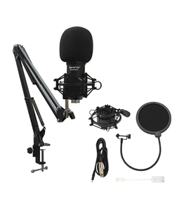 Kit Microfone PodCast Live Estdio PopFilter SK-Bm800 SkyPix