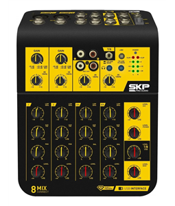 Mesa de Som Skp Mix Connect 8 Usb Interface Porttil Bivolt