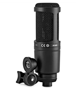 Microfone Audio-technica At2020 Condensador Cardioid Podcast Estdio Youtuber