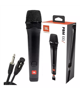 Microfone Jbl C/ Cabo PBM100 Preto Karaok PartyBox Dinmico