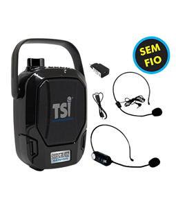 Microfone Kit Professor Supervoz Tsi SV18 Bluetooth Caixa Amplificador de Voz