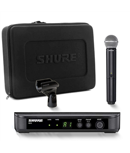 Microfone Profissional s/ Fio Shure BLX24BR SM58-J10 PG58 c/ Case e Cachimbo