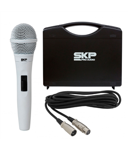 Microfone Profissional SKP PRO-92XLR Super Cardioide Branco