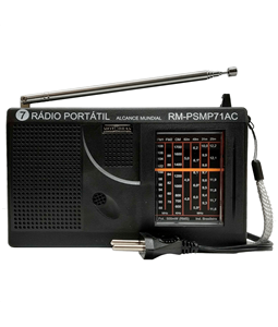 Radio FM/OM/OC Pilhas Porttil 7 Faixas RMPSMP71AC Motobras