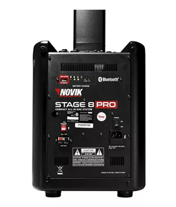 Sistema Som Porttil Com Bateria Stage 8 Pro 400w Novik Neo