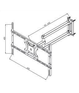 Suporte Tv Led Lcd Articulado Brao Longo 23 a 70 Polegadas Brasforma SBRP2440